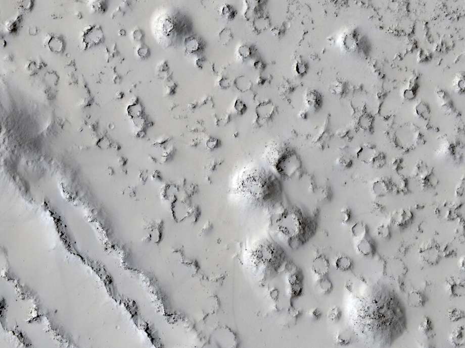 Vulkanische Zapfen auf dem Mars.
